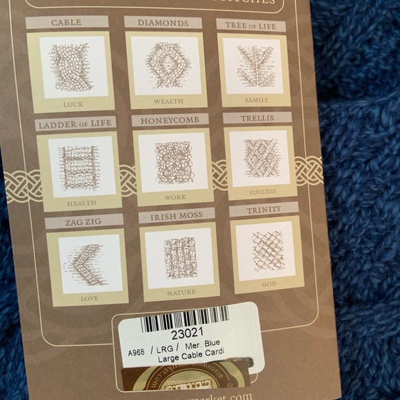 Gorgeous blue Irish sweater - Picture 5 of 5